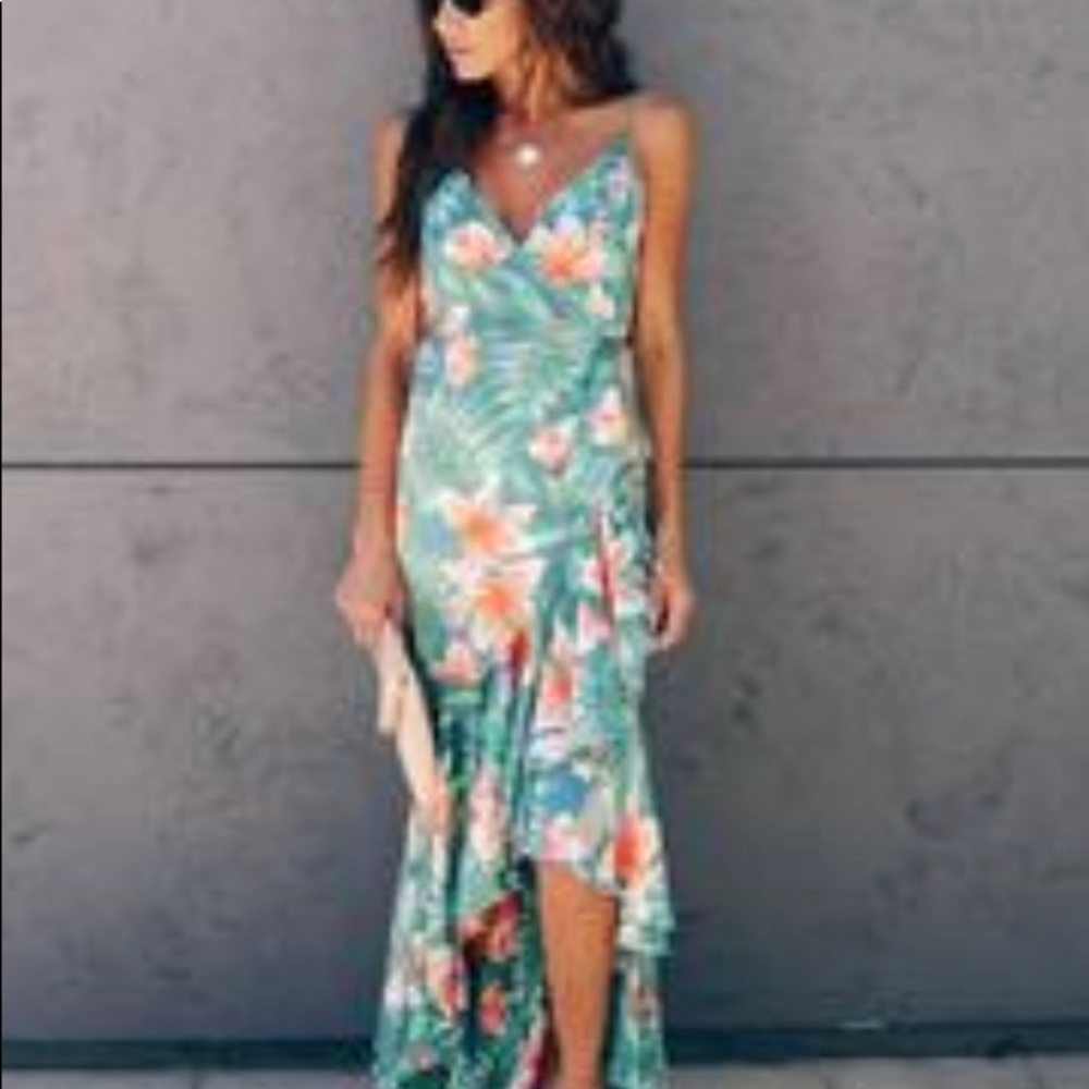 Tropical Hawaiian Maxi Dress